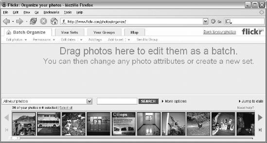 Flickr Organize page