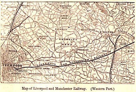 Map of Liverpool and Manchester Railway. (Western Part.)