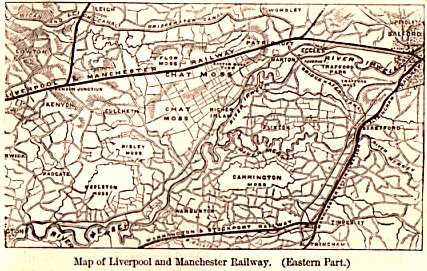 Map of Liverpool and Manchester Railway. (Eastern Part.)