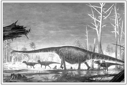 Figure 12.7. Artists rendering of Seismosaurus.