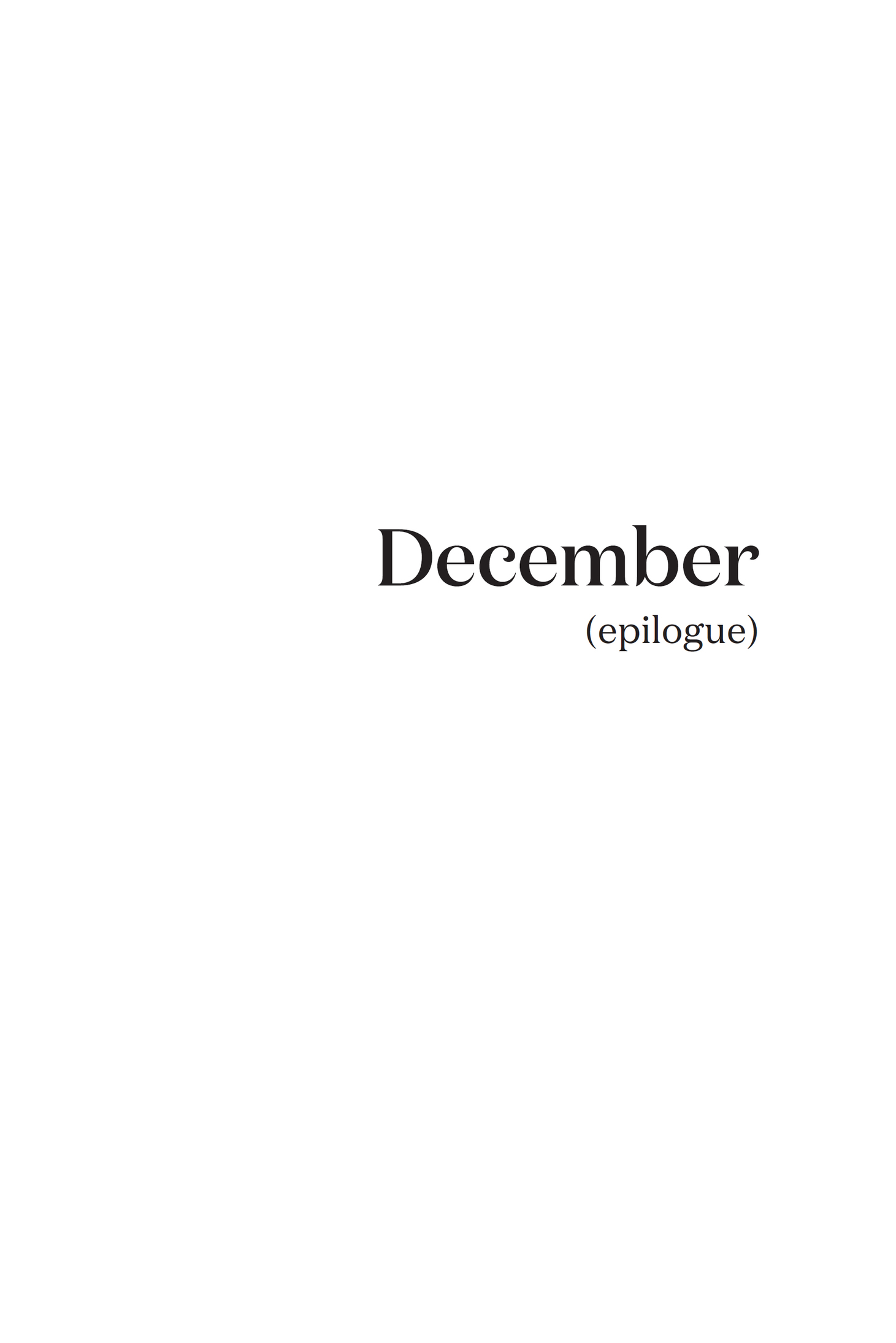 December (epilogue)