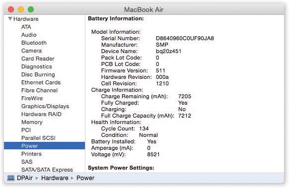 Does your MacBook’s chip run at 2 GHz or 2.6? What percentage of your external hard drive is filled up? What are the version numbers of every program installed on your Mac? Can your DVD burner burn dual-layer discs? Does your laptop have any open slots for extra RAM?