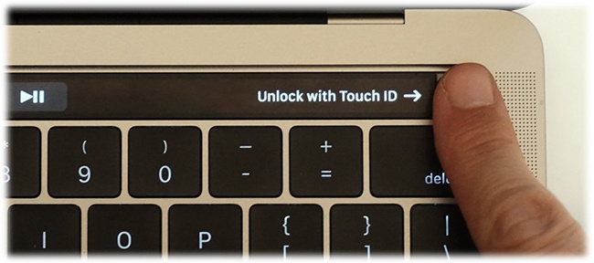 Touch ID—the fingerprint reader on Macs with Touch Bars—really is the ultimate. You can wake your Mac and prove your authenticity simultaneously, with a single touch of the power button.