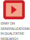 Gray On Generalizations In Qualitative Research