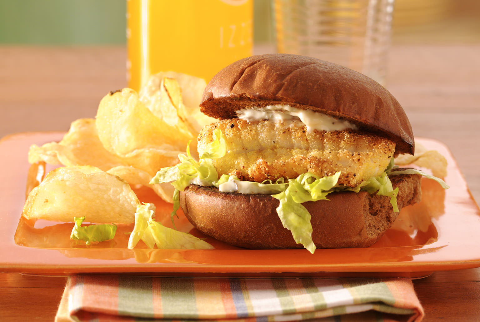 Lemon-Pepper Fish Fillet Sandwiches