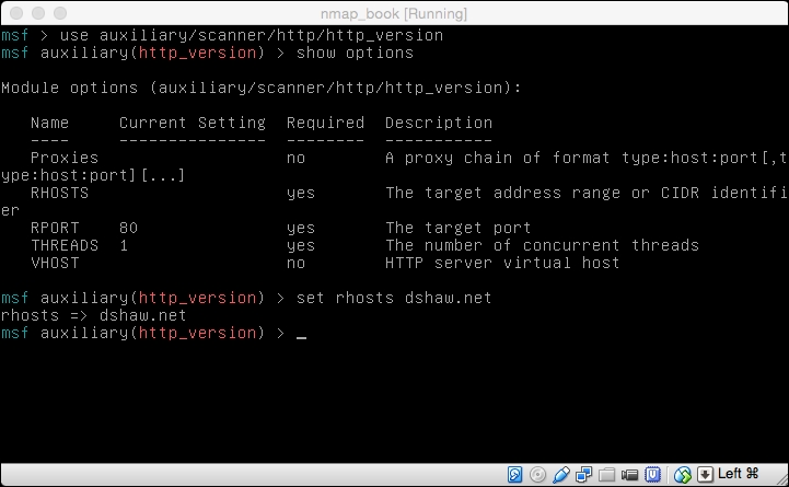 Scanning with Metasploit