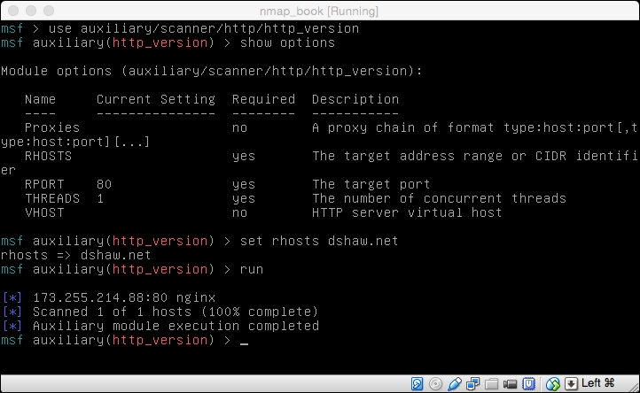 Scanning with Metasploit