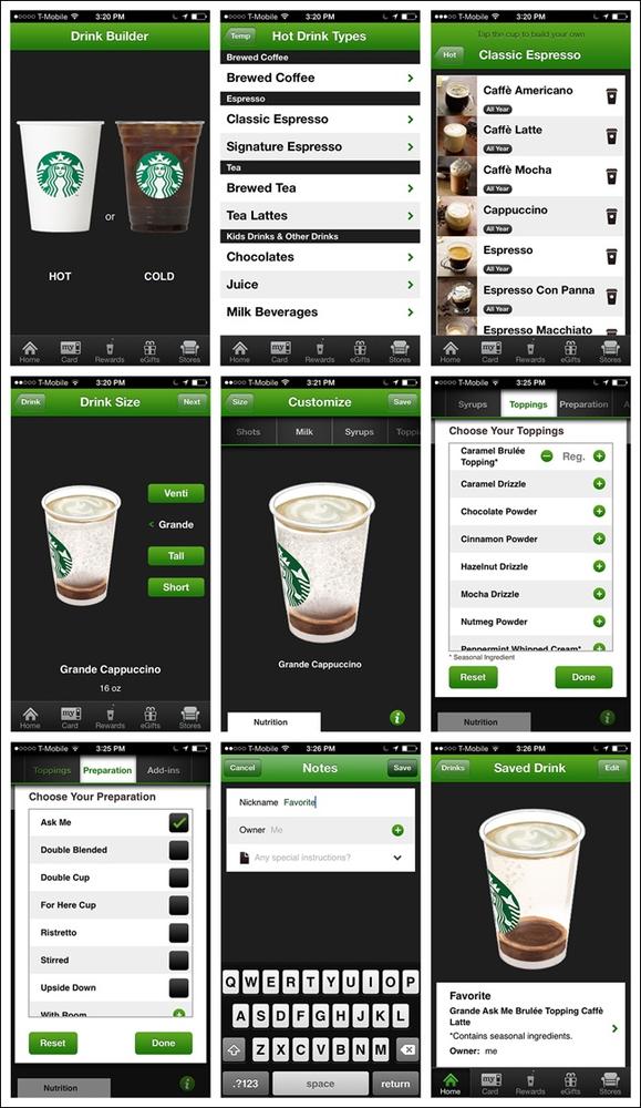 Starbucks Drink Builder for iOS: Next- and Back-style buttons ()