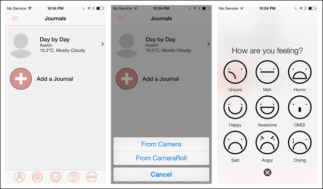 Narrato for iOS: two different Action Sheet designs