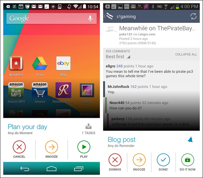 Any.do for Android: widgets offer deeper engagement than notifications