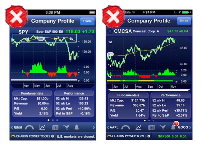 Two generations of Chaikin for iOS: filter controls are still hard to see