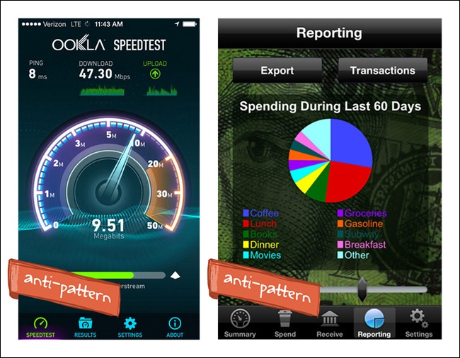 OOKLA Speedtest for Android and Cashish for iOS: Chart Junk-o-rama