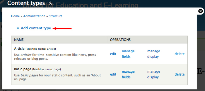 Step 1 – creating the content type