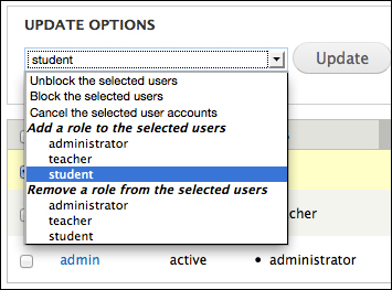 Promoting new members into the student role