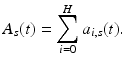 
$$A_{s}(t) = \sum\limits_{i=0}^{H} a_{i,s} (t).$$
