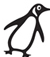 Penguin walking logo