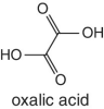 Skeletal formula of oxalic acid.