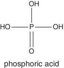 Structural formula of phosphoric acid.