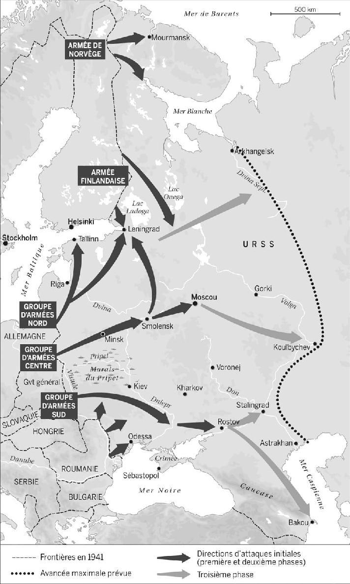 Illustration. Le plan de l’opération Barbarossa