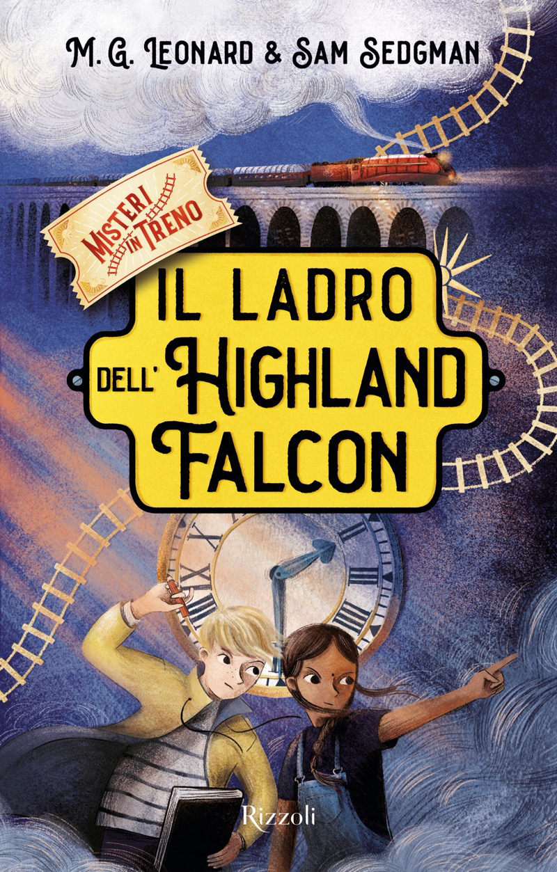 Copertina. «Misteri in treno - 1. Il ladro dell’Highland Falcon» di MG Leonard, Sam Sedgman