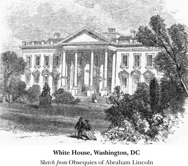 White House, Washington, DC Sketch from Obsequies of Abraham Lincoln