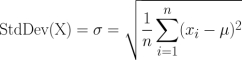 Measuring spread – variance and standard deviation