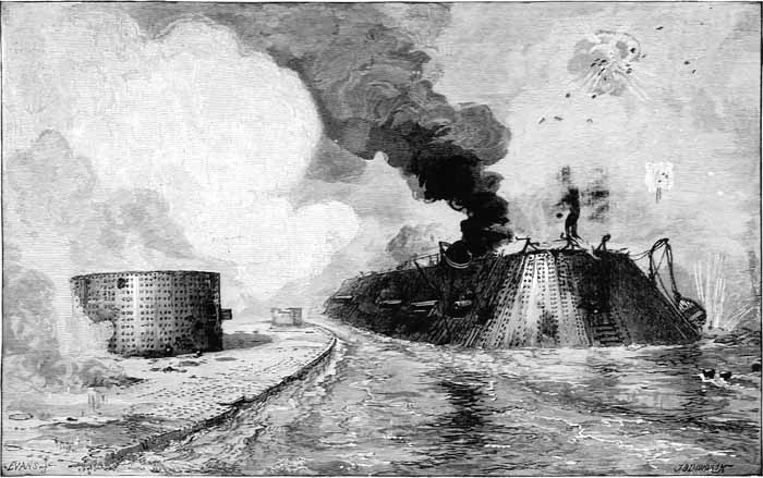 BATTLE BETWEEN THE MONITOR AND MERRIMAC