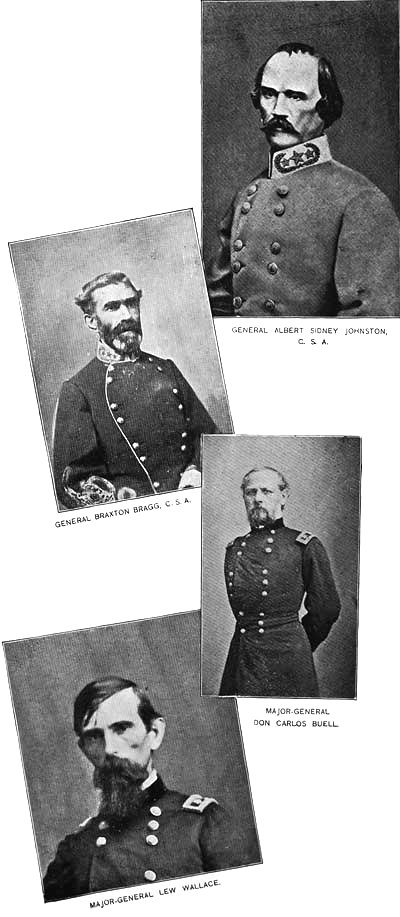 ALBERT SIDNEY JOHNSTON, BRAXTON BRAGG, DON CARLOS BUELL, AND LEW WALLACE