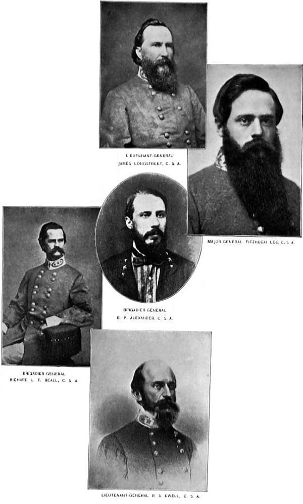 JAMES LONGSTREET, FITZHUGH LEE, E. P. ALEXANDER, RICHARD L. T. BEALL, AND R. S. EWELL