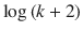 
$$\log \left ( k+2 \right )$$
