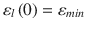 
$${{\varepsilon }_{l}}\left ( 0 \right )= {{\varepsilon }_{min}}$$
