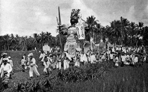 Procession at the funeral of a rich Chinaman.