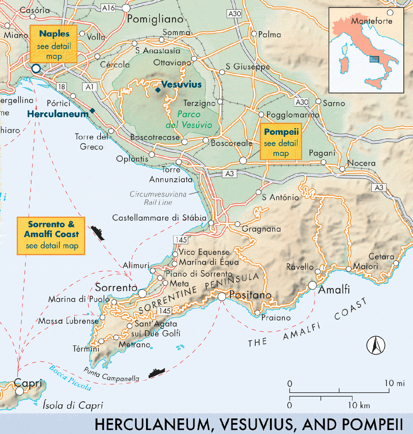 Herculaneum, Vesuvius and Pompeii