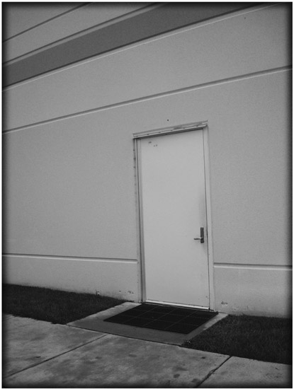 Figure 3.1 The door that led to the Equinix Internet Peering Point on the outskirts of Washington, DC. Image © 2011 Jason Farman.