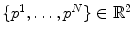 $$\{p^1, \ldots ,p^N\} \in \mathbb {R}^2$$