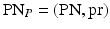 
$$\displaystyle{ \mathrm{PN}_{P} = (\mathrm{PN,pr}) }$$
