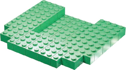 Instead of slopes, use standard bricks.