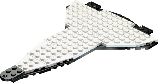 The pieces of the second layer also individually overlap the elements in the first layer, which helps hold them all together.