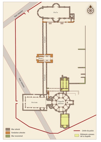 Plan du palais d’Aix-la-Chapelle