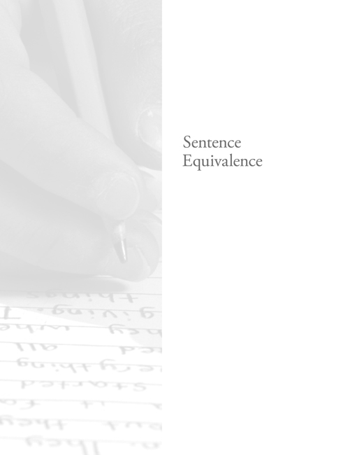 Sentence Equivalence