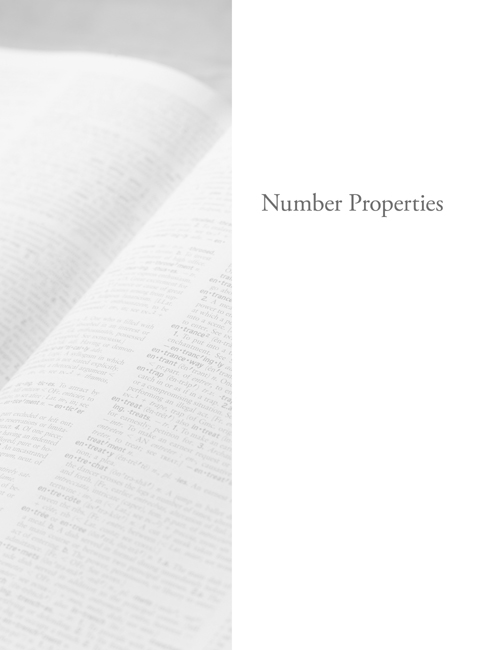 Number Properties