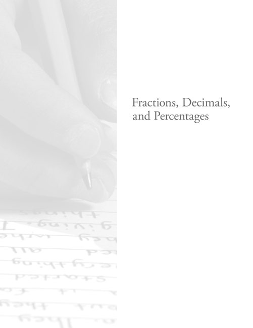 Fractions, Decimals, and Percentages