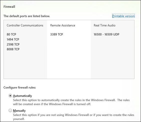 Installing VDA for a server OS machine