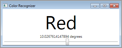 Displaying the color angles.