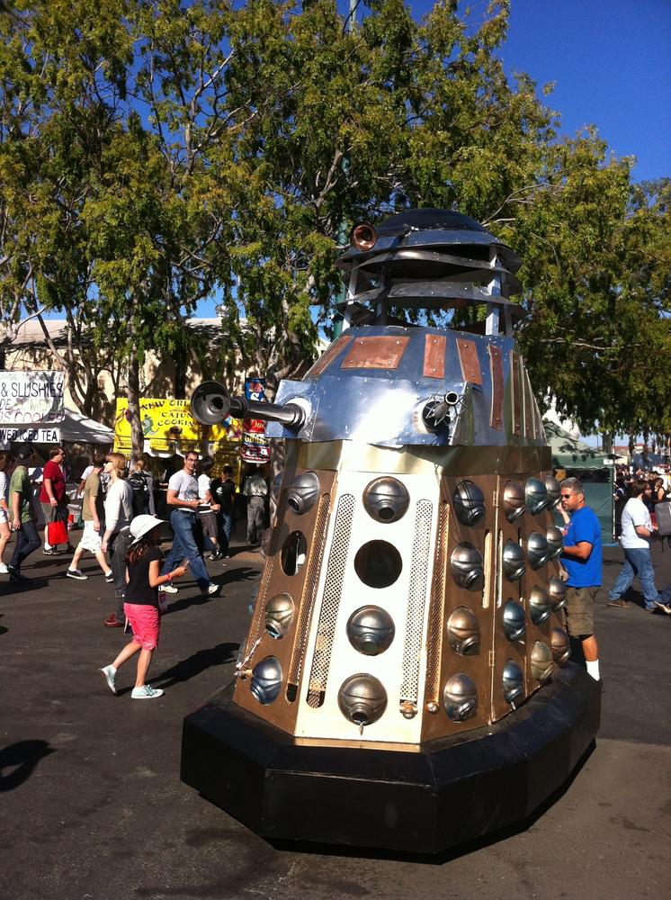 Doctor Who geek that I am, I was blown away (figuratively) by Cory and Hannah Soto’s giant Dalek. Maker Faire, San Mateo (2012)