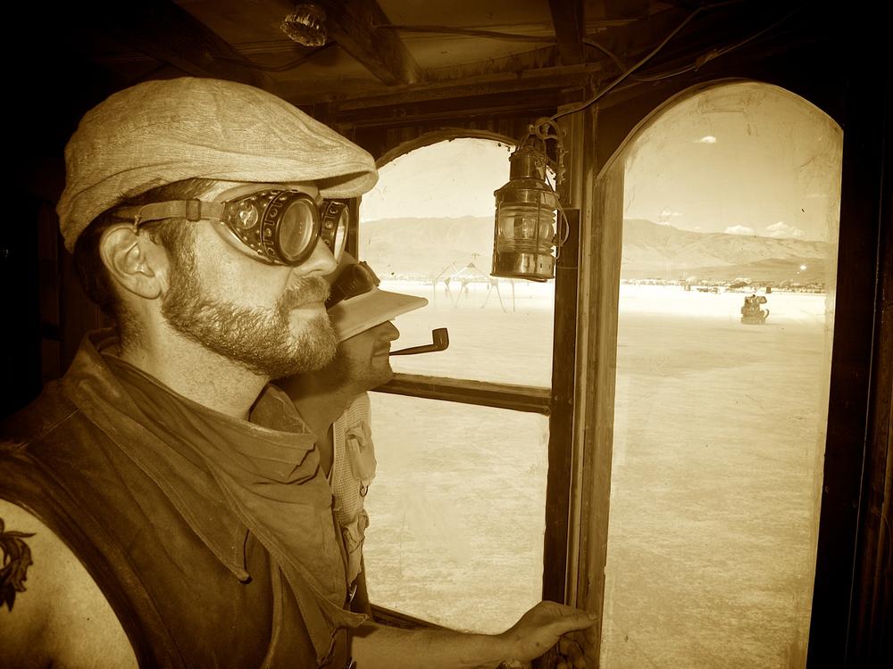 I still reel in bliss when I think back to this moment. I doubt that will ever change. I got to drive the Neverwas Haul. Burning Man 2012. (photo courtesy of Samuel Coniglio)