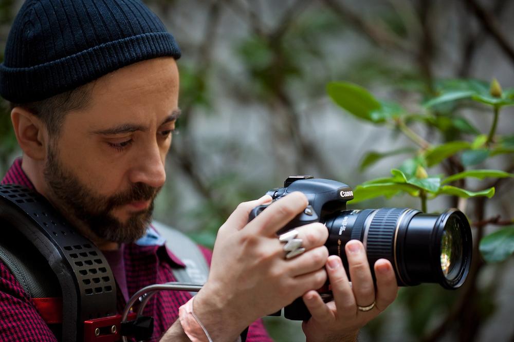 Director Byrd McDonald shooting the Vintage Tomorrows documentary (photo courtesy of Alan Winston)