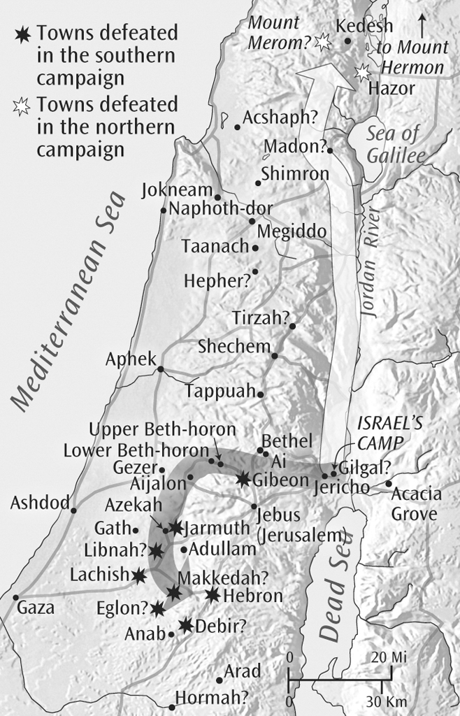 Map of the conquest showing the route.