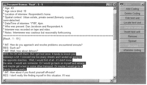 Figure 9.4 Adding text units to index categories.