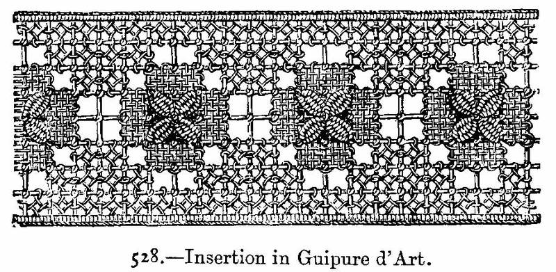 Insertion in Guipure d'Art.